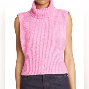 BAUM UND PFERDGARTEN Laura Vest Pink Mel One Size Turtleneck Dickie Women